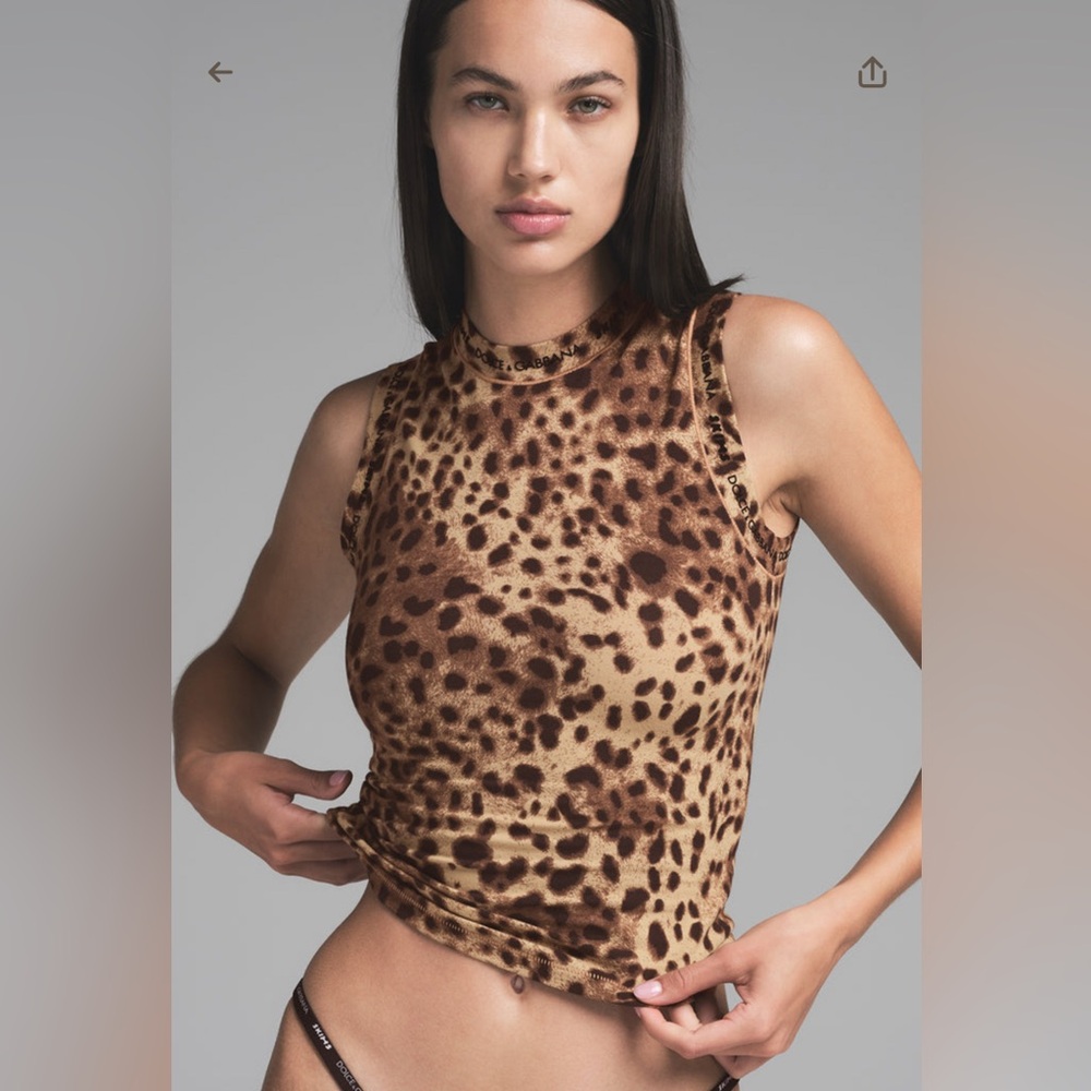 SKIMS x Dolce & Gabbana mock neck tank